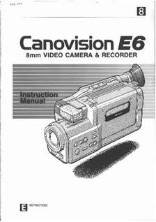 Canon E 6 manual. Camera Instructions.